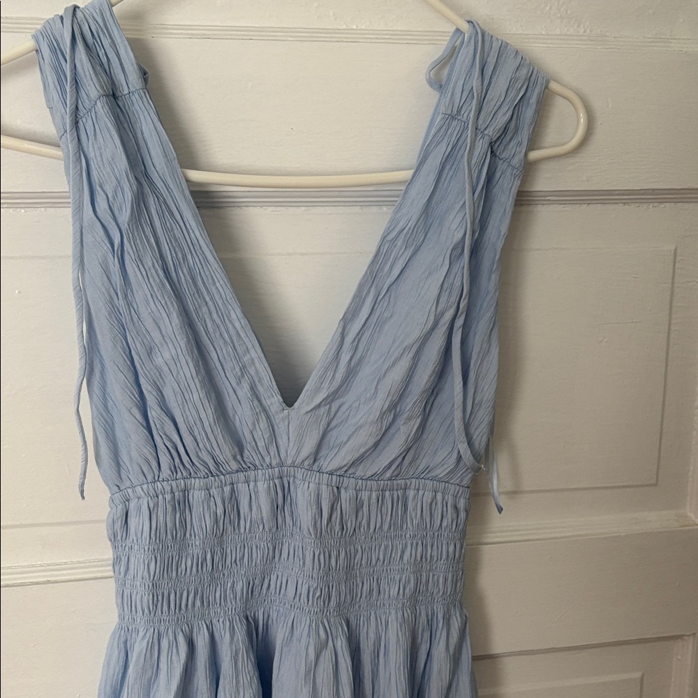 Abercrombie & Fitch Light Blue Smocked Dress